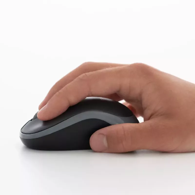 „Logitech M185 Swift“ belaidė pelė, pilka