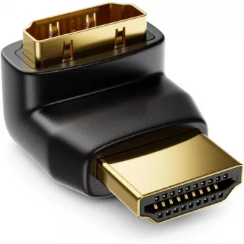 Techly HDMI adapteris M / F kampinis L IADAP HDMI-L, HDMI, HDMI, juodas