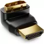 Techly HDMI adapteris M / F kampinis L IADAP HDMI-L, HDMI, HDMI, juodas