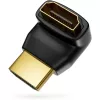 Techly HDMI adapteris M / F kampinis L IADAP HDMI-L, HDMI, HDMI, juodas