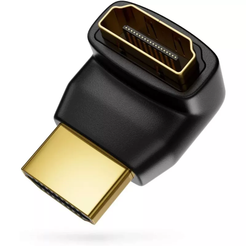 Techly HDMI adapteris M / F kampinis L IADAP HDMI-L, HDMI, HDMI, juodas
