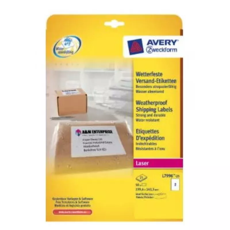 Spausdintuvo etiketė Avery L7996-25