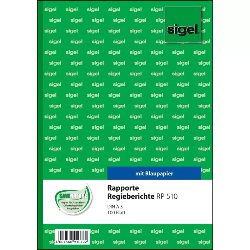 Verslo forma Sigel RP510 žalia A5 100 lapų