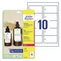 Nelipnios spausdintuvo etiketės Avery T1001-10 Baltos 9x5 cm 100 vnt.
