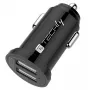 Techly Mini automobilinis kroviklis su 2 USB-A prievadais 24W / 4.8A, juodas