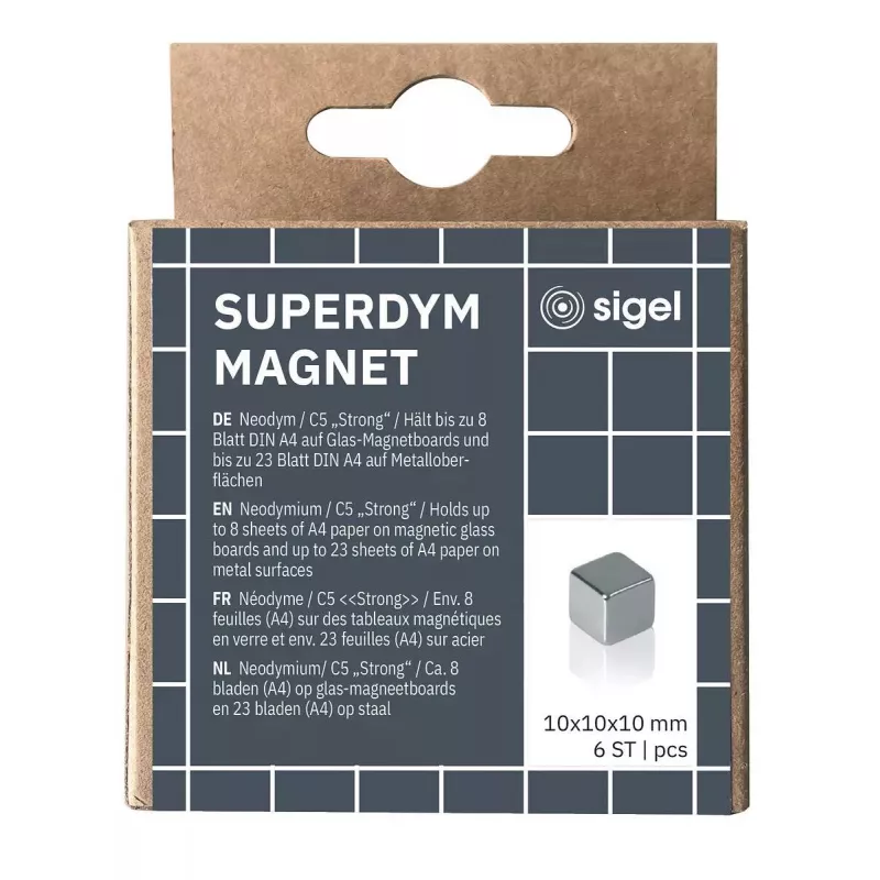 Sigel BA192 rankdarbių magnetas Kubas Neodimis Sidabrinis 10 mm