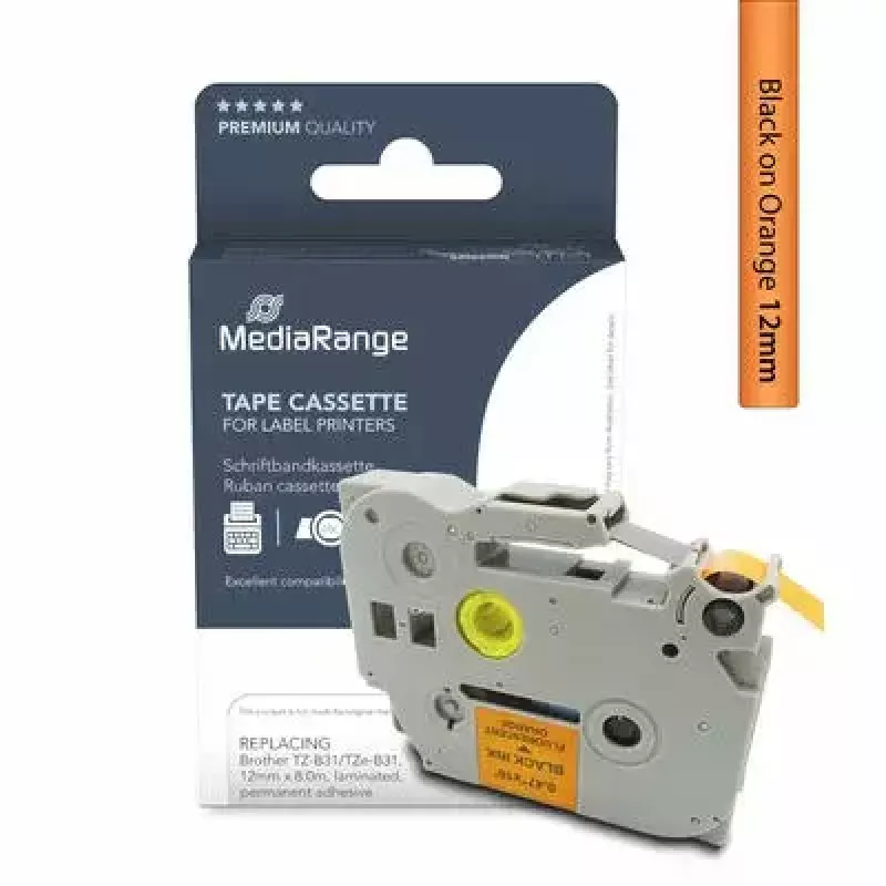 Spausdintuvo juostelė MediaRange MRBTZB31 Juoda 1.2 cm x 8 m
