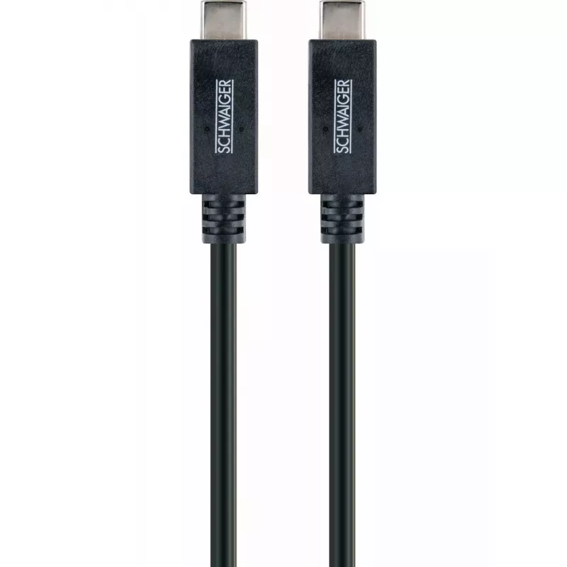 USB laidas Schwaiger LK 101 C USB 3.2 Gen 2 1 m Juodas