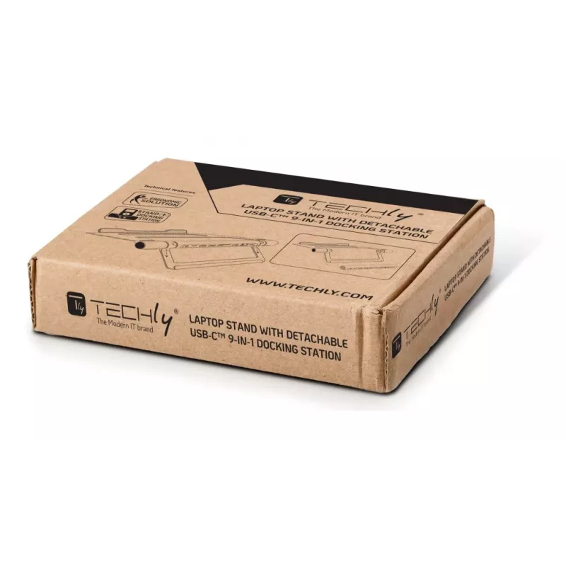 Techly ICA-NTB-DOCK91 Laidinis USB 3.2 Gen 1 (3.1 Gen 1) Type-C Sidabrinis