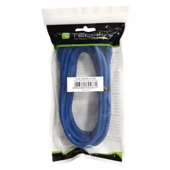 Techly USB 3.0 Superspeed kabelis A / Micro B 3m Mėlynas ICOC MUSB3-A-030