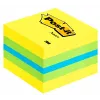 3M Post-it 2051L lipnūs lapeliai Kvadratiniai Mėlyni, Žali, Turkio, Geltoni 400 lapelių Lipnūs