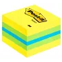 3M Post-it 2051L lipnūs lapeliai Kvadratiniai Mėlyni, Žali, Turkio, Geltoni 400 lapelių Lipnūs