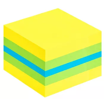 3M Post-it 2051L lipnūs lapeliai Kvadratiniai Mėlyni, Žali, Turkio, Geltoni 400 lapelių Lipnūs