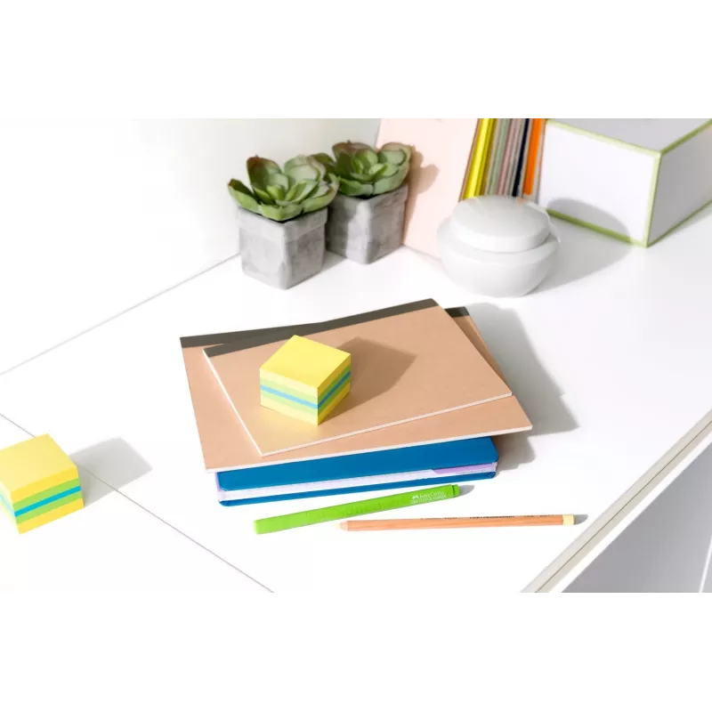 3M Post-it 2051L lipnūs lapeliai Kvadratiniai Mėlyni, Žali, Turkio, Geltoni 400 lapelių Lipnūs