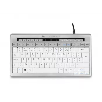 BakkerElkhuizen S-board 840 UK Qwerty, Tenkeyless (80 - 87%), Laidinis, USB, Žirklinis klavišų jungiklis, QWERTY, Šviesiai pilka, Balta