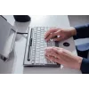 BakkerElkhuizen S-board 840 UK Qwerty, Tenkeyless (80 - 87%), Laidinis, USB, Žirklinis klavišų jungiklis, QWERTY, Šviesiai pilka, Balta
