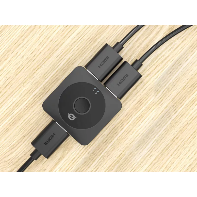 Conceptronic SELENE01B 2 prievadų dvipusis HDMI 2.0 jungiklis, 4K 60 Hz