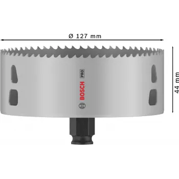 Bosch PRO Multi Material PC Plus, 44/127 mm, vienas, grąžtui, gipso kartono, metalo, spalvotųjų metalų, plastiko, minkštos medienos, juodas, pilkas, kobalto plieno, kobalto lydinio greitapjovio plieno (HSS-Co)