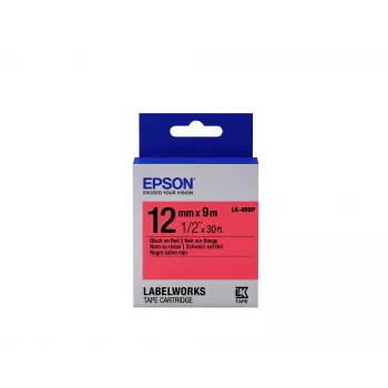Epson Label Cartridge Pastel LK-4RBP Juoda/Red 12mm (9m)