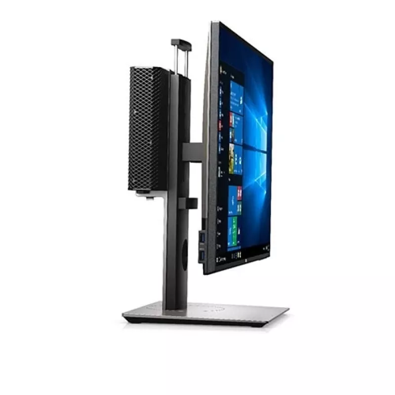 DELL „Micro Form Factor“ daugiafunkcis stovas - MFS18, laisvai pastatomas, 5,7 kg, 48,3 cm (19 colių), 68,6 cm (27 colių), aukščio reguliavimas, juoda, sidabrinė