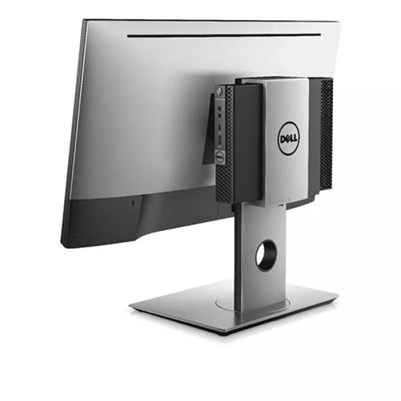 DELL „Micro Form Factor“ daugiafunkcis stovas - MFS18, laisvai pastatomas, 5,7 kg, 48,3 cm (19 colių), 68,6 cm (27 colių), aukščio reguliavimas, juoda, sidabrinė