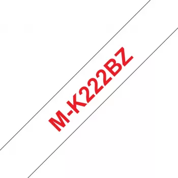 Brother M-K222BZ etikečių gamybos juostelė Raudona ant balto