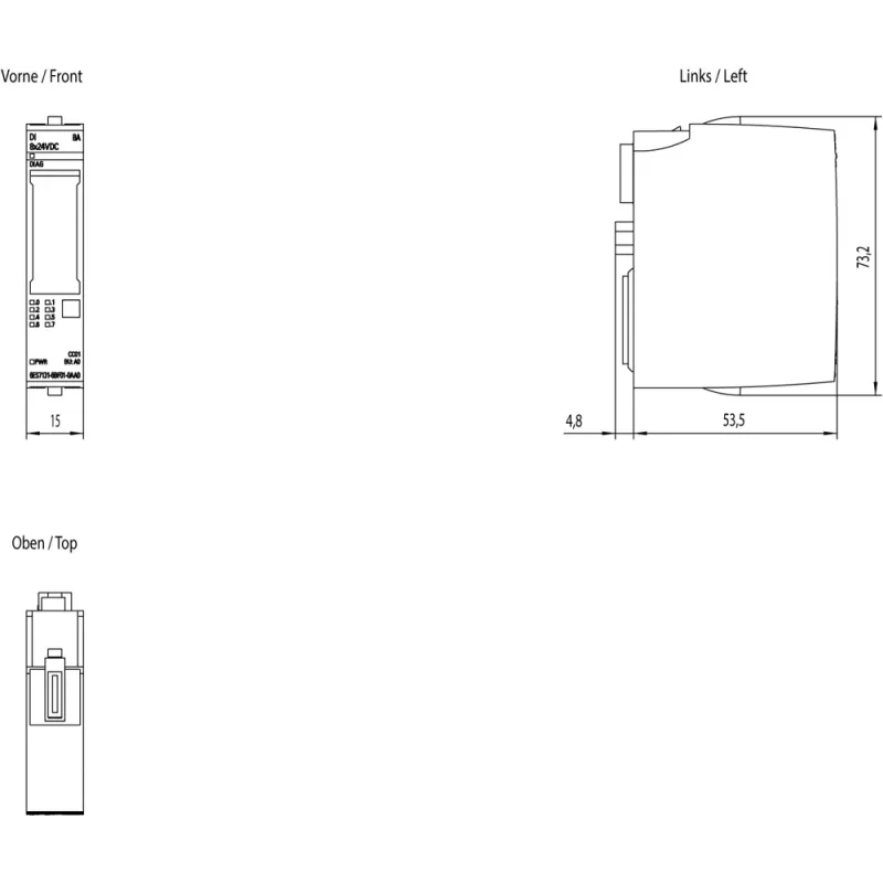 Siemens 6ES7131-6BF01-0AA0 maitinimo adapteris / keitiklis Vidaus Įvairiaspalvis