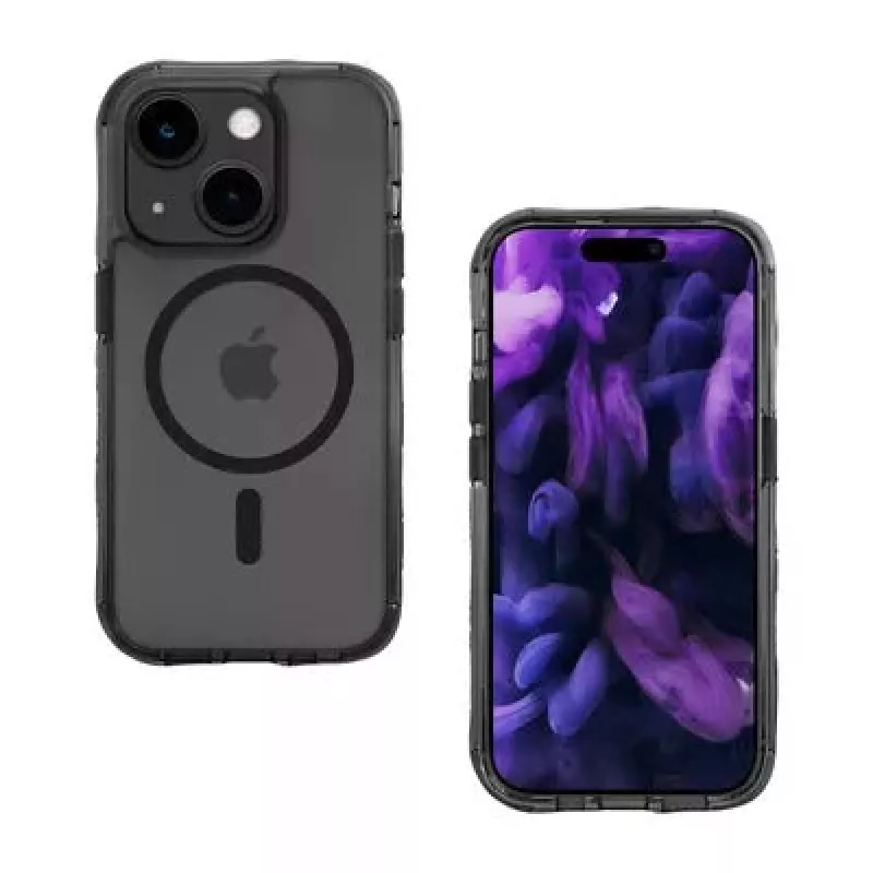 Dėklas LAUT Crystal Matter X iPhone 15 Plus 17 cm juodas permatomas