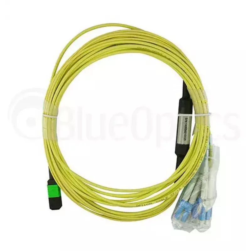 Šviesolaidinis kabelis MPO 4x LC BlueOptics CBL-MPO12-4LC-SMF-10M 10m G.657.A1