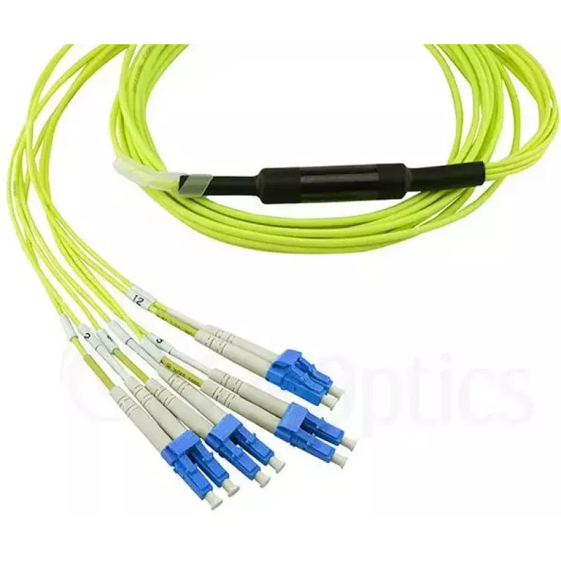 Šviesolaidinis kabelis MPO 4x LC BlueOptics CBL-MPO12-4LC-SMF-10M 10m G.657.A1