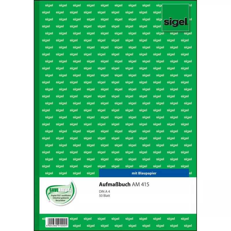 Verslo forma Sigel AM415 žalia balta A4 50 lapų