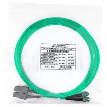 Skaidulinis optinis kabelis BlueOptics SFP3233EU0.5MK SC ST OM3 0,5 m Aqua