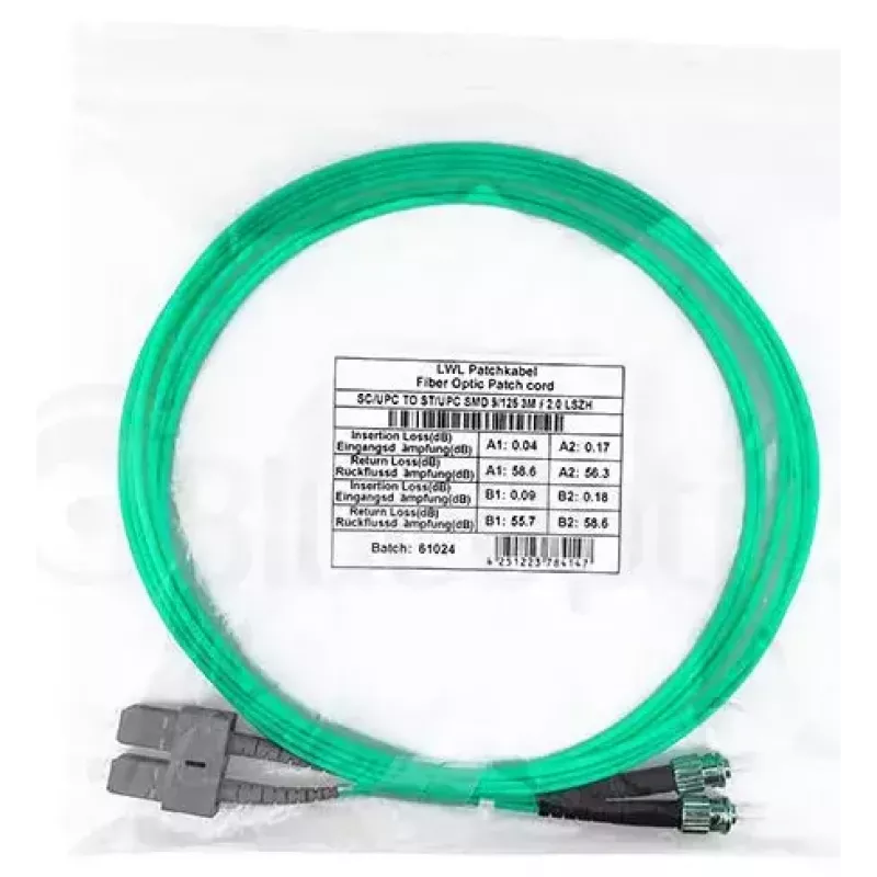 Skaidulinis optinis kabelis BlueOptics SFP3233EU0.5MK SC ST OM3 0,5 m Aqua