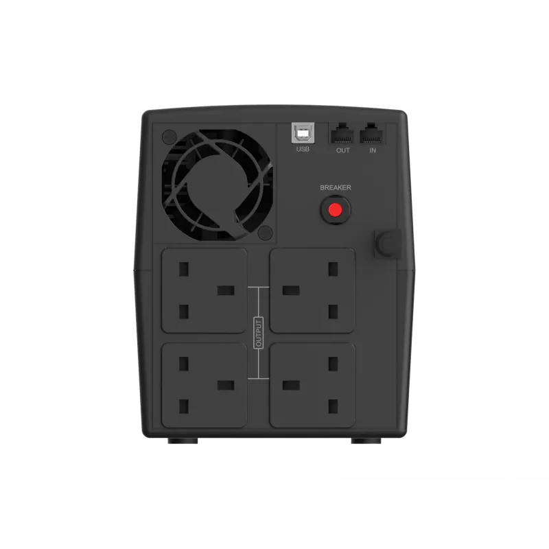 Conceptronic ZEUS03G 1200VA 720W UPS, 4 UK lizdai, HID USB, RJ45 įėjimas/išėjimas, AVR