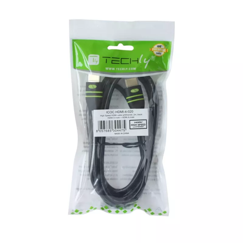 Techly 5m didelės spartos HDMI laidas su Ethernet A/A M/M feritu ICOC HDMI-FR-050
