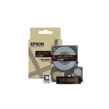 Epson LK-5BKP juostelė juoda auksinė 1.8 cm