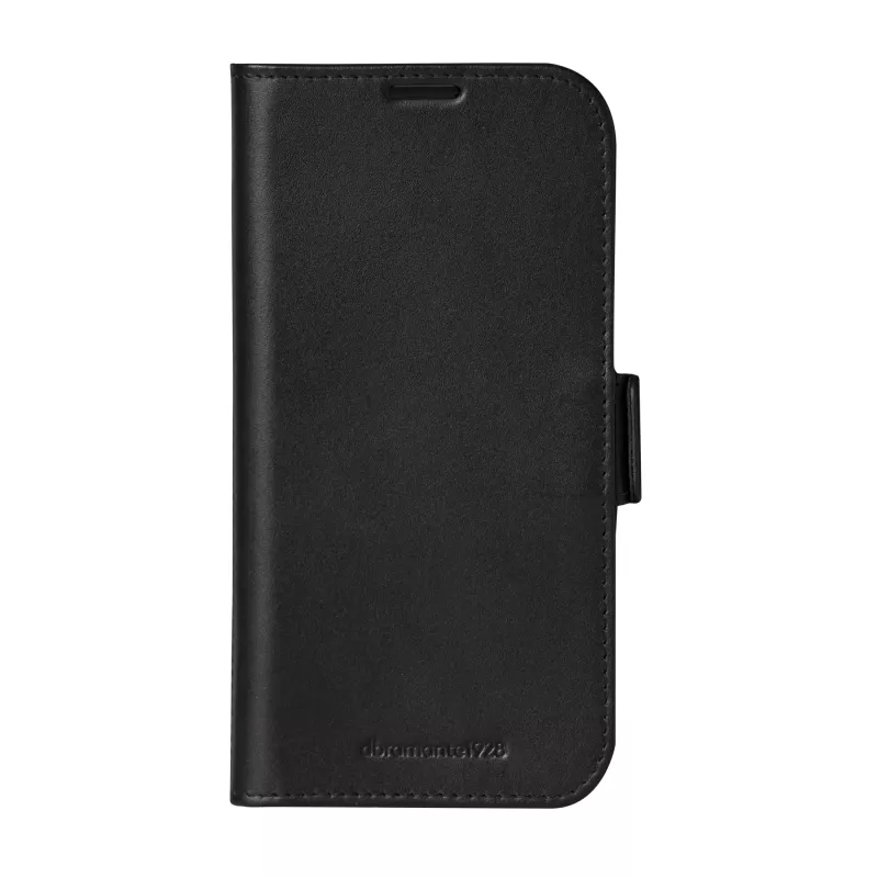 Folipas dbramante1928 iPhone 16 Pro juodos spalvos su 3 kortelių kišenėmis
