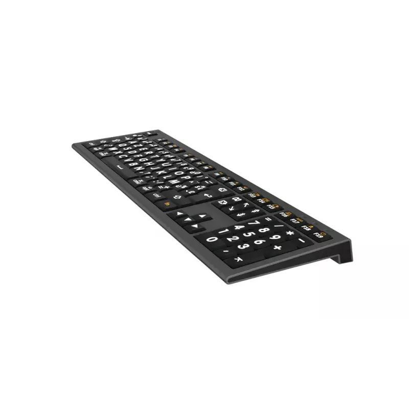 „Logickeyboard“ USB AZERTY prancūziška klaviatūra LKB-LPWB-A2M-FR, laidinė, žirkliniai jungikliai