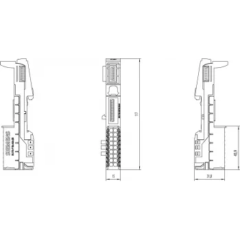 Siemens 6ES7193-6BP00-0BA0 elektros gnybtai