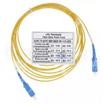 Skaidulinis optinis kabelis BlueOptics SFP2222BU7.5MK SC G.657.A1 7,5 m geltonas
