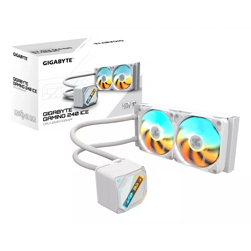 CPU aušintuvas GIGABYTE GAMING 240 ICE GP-GIGABYTE GME 240I 240 mm radiatorius RGB apšvietimas