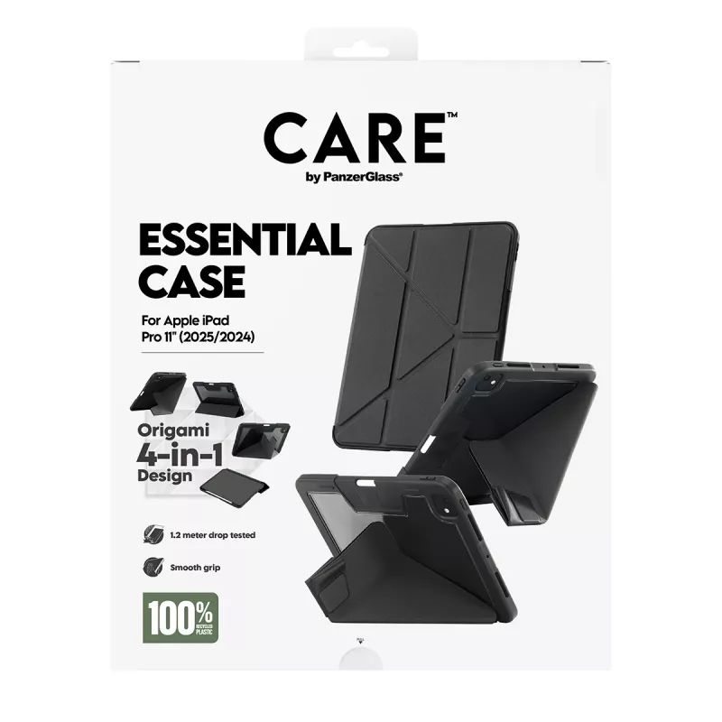 PanzerGlass CARE by ® TPU Essential dėklas, juodas, skirtas iPad Pro 11 col. (2024–2025)