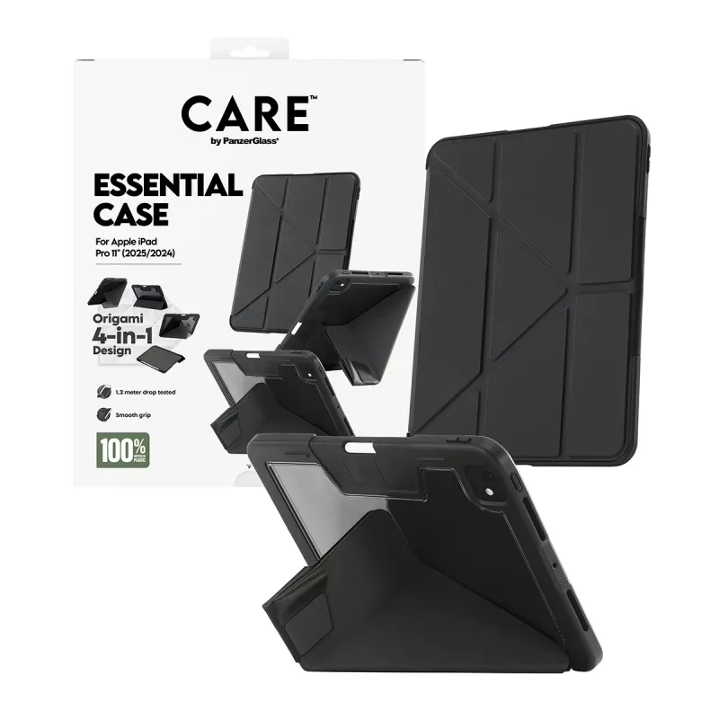 PanzerGlass CARE by ® TPU Essential dėklas, juodas, skirtas iPad Pro 11 col. (2024–2025)