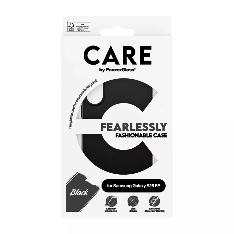 PanzerGlass CARE™ by ® TPU dėklas, juodas, Samsung Galaxy S25 FE 5G