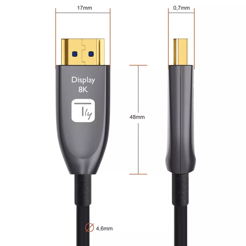 Techly ICOC HDMI-HY8-030 HDMI kabelis 30 m HDMI Type A (Standard) Juoda