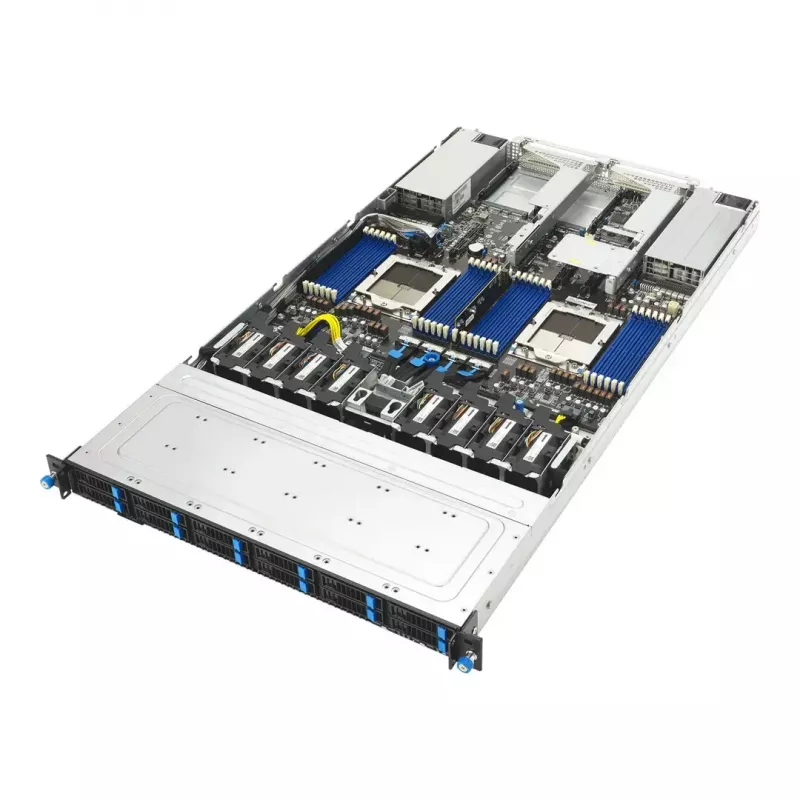 ASUS RS700A-E13-RS12U LGA 6096P Rack (1U) Juoda, Sidabrinė