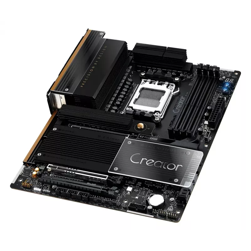 Pagrindinė plokštė ASRock X870 Taichi Creator ATX — AMD X870, lizdas AM5, DDR5, 4 DIMM, 256 GB, 10 Gb Ethernet, Wi‑Fi 7