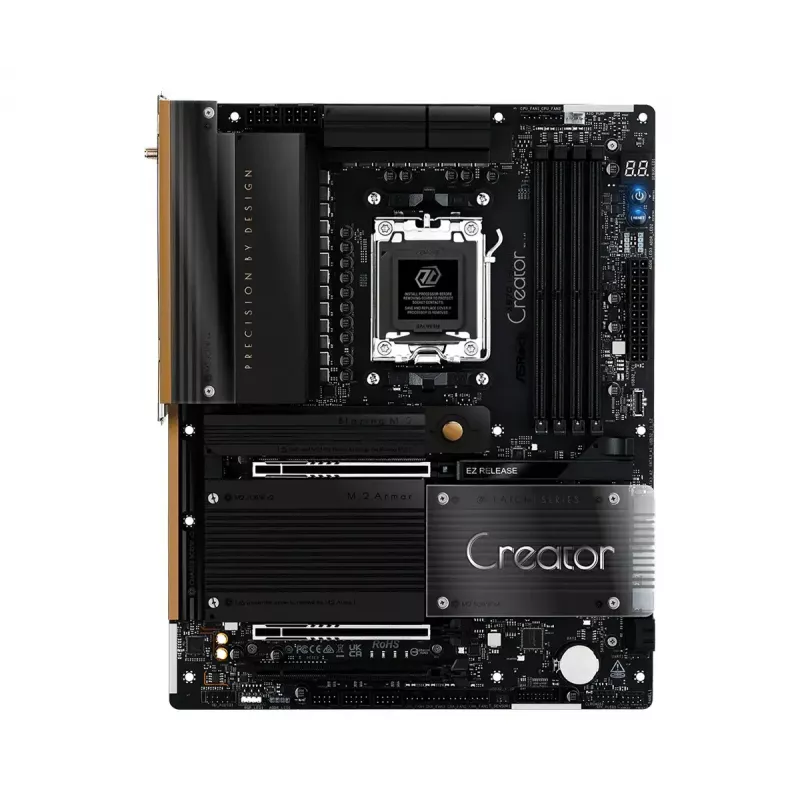 Pagrindinė plokštė ASRock X870 Taichi Creator ATX — AMD X870, lizdas AM5, DDR5, 4 DIMM, 256 GB, 10 Gb Ethernet, Wi‑Fi 7