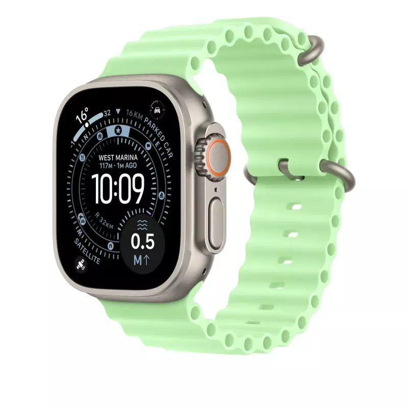 Apple juosta, gamtinio titano apdaila MGCG4ZM/A, žalias fluoroelastomeras, 49 mm