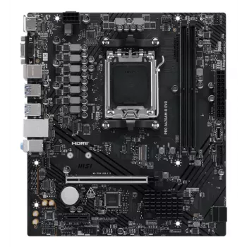 Pagrindinė plokštė MSI PRO A620AM-B EVO ATX — AMD A620A, lizdas AM5, DDR5 2× DIMM iki 128 GB, 5 Gb Ethernet, M.2 & SATA III, HDMI 2.1
